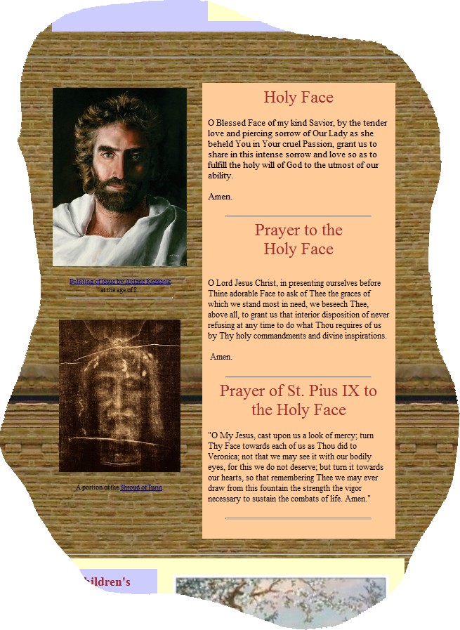 Holy Face prayer - SimplicityHumilityTrust.org