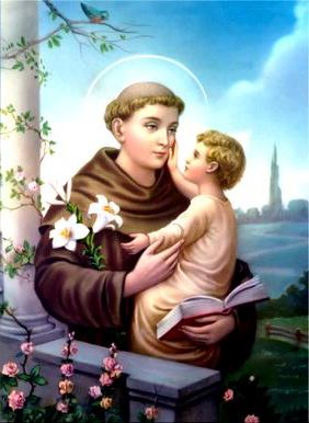 St Anthony holding Jesus