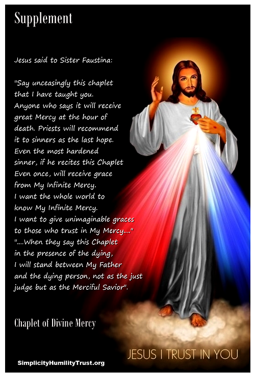 The Chaplet of The Divine Mercy - supplement prayer