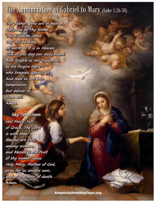 The Annunciation of Gabriel to Mary